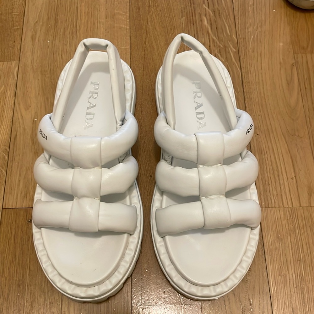 Prada leather sandals
